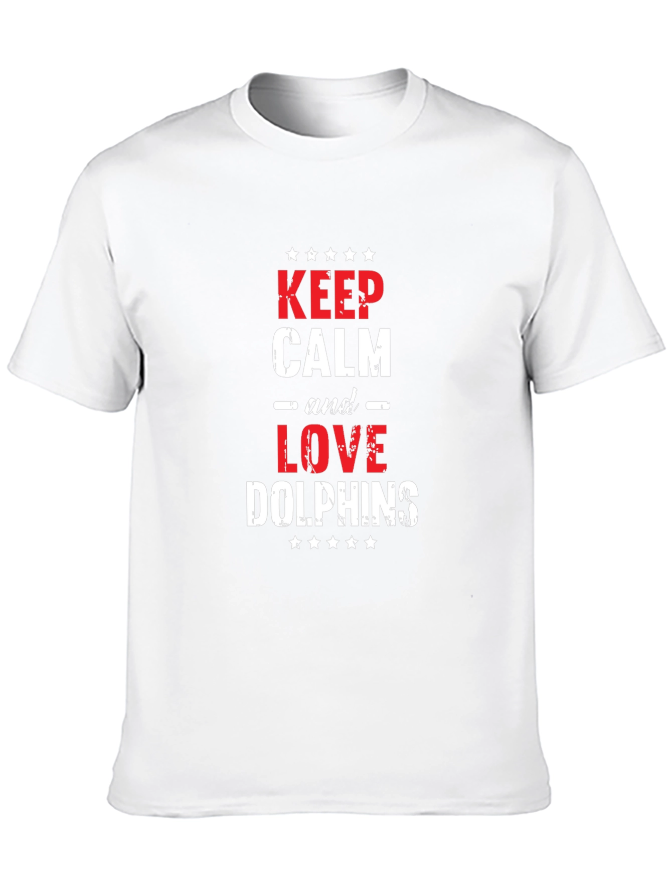 Keep Calm & Love Dolphins T-Shirt - Black