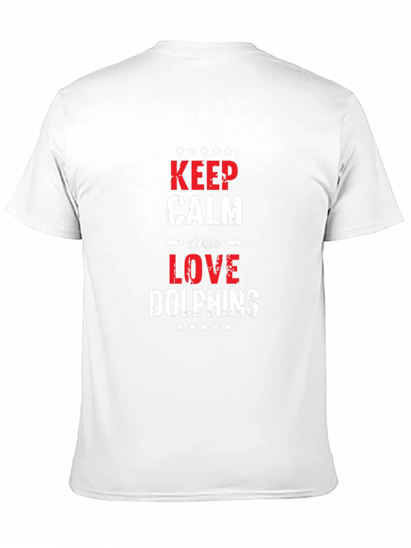 Keep Calm & Love Dolphins T-Shirt - Black