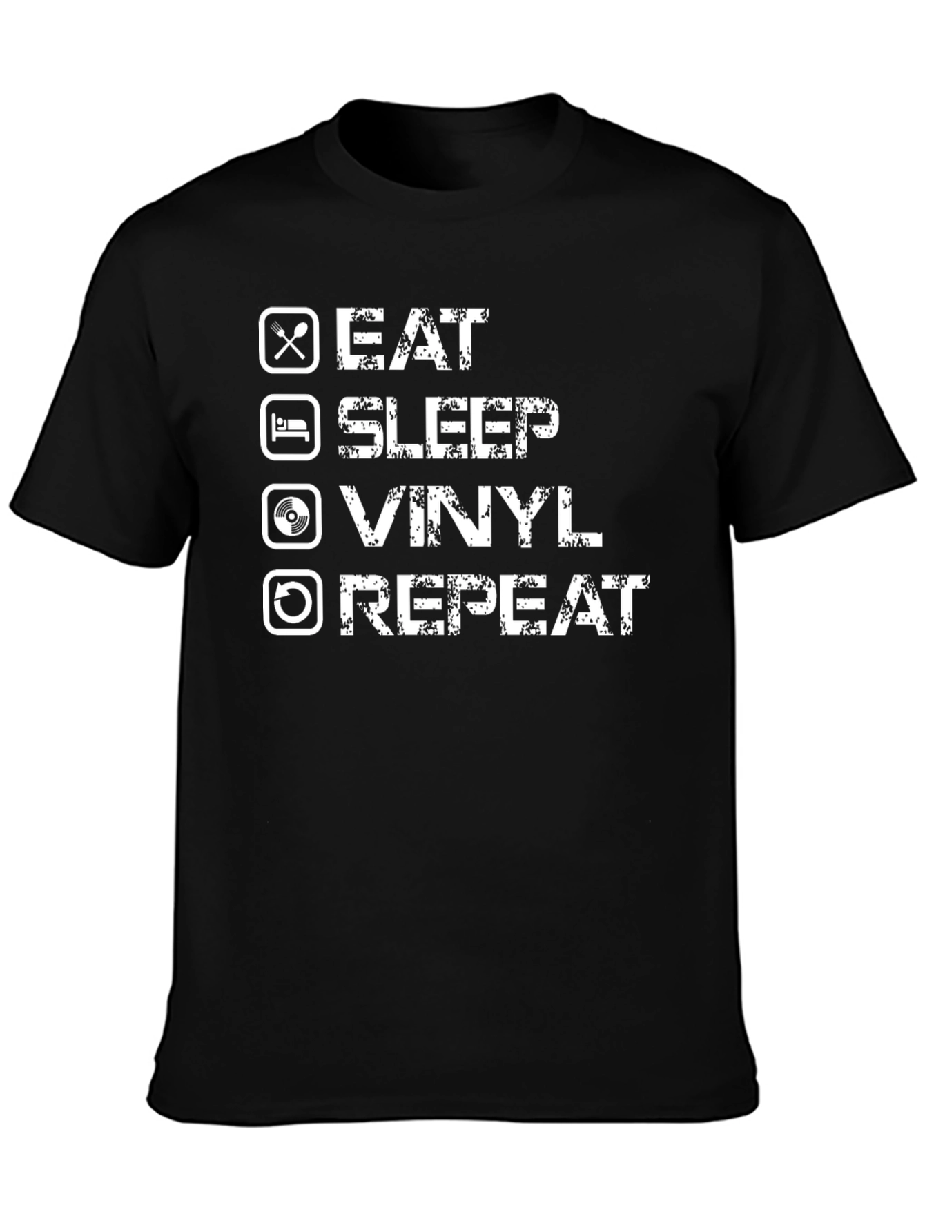 Eat Sleep Vinyl Repeat Graphic T-Shirt