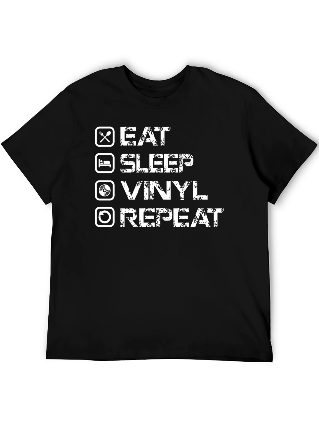 Eat Sleep Vinyl Repeat Graphic T-Shirt