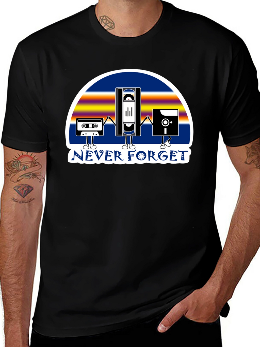 Retro Tech Never Forget Graphic T-Shirt