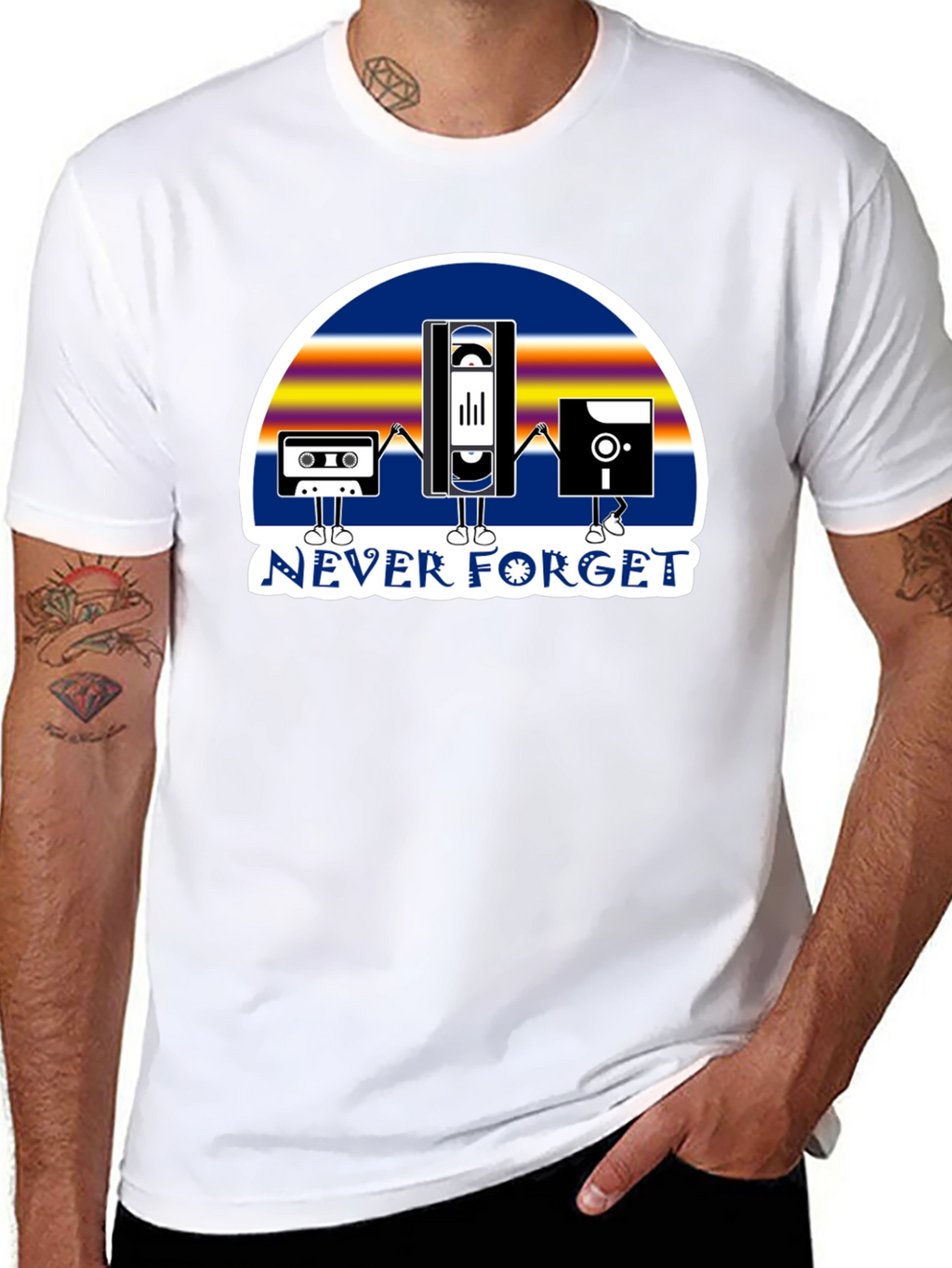 Retro Tech Never Forget Graphic T-Shirt