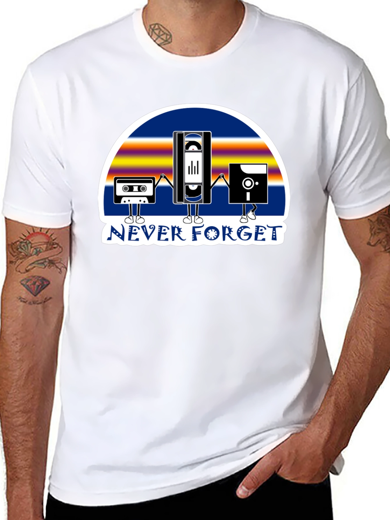 Retro Tech Never Forget Graphic T-Shirt