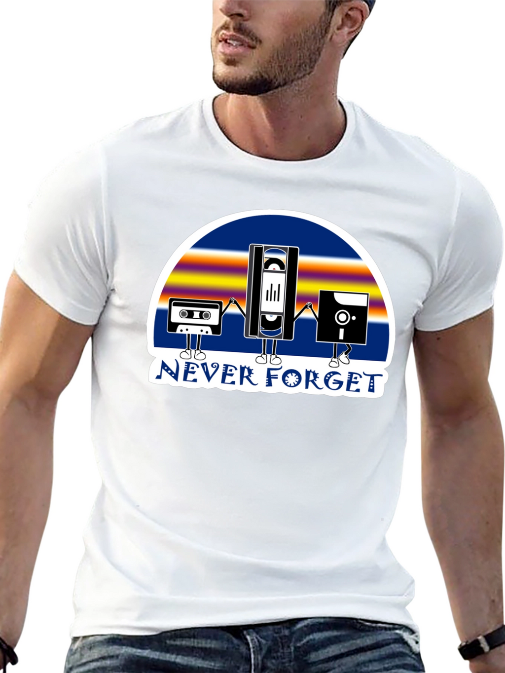 Retro Tech Never Forget Graphic T-Shirt