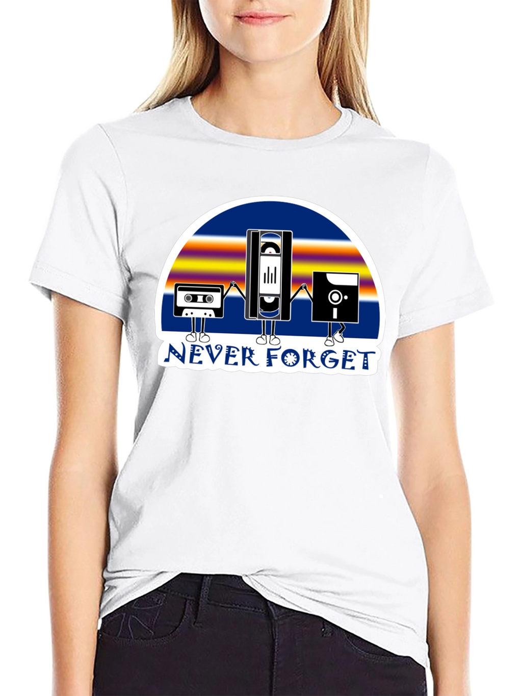 Retro Tech Never Forget Graphic T-Shirt