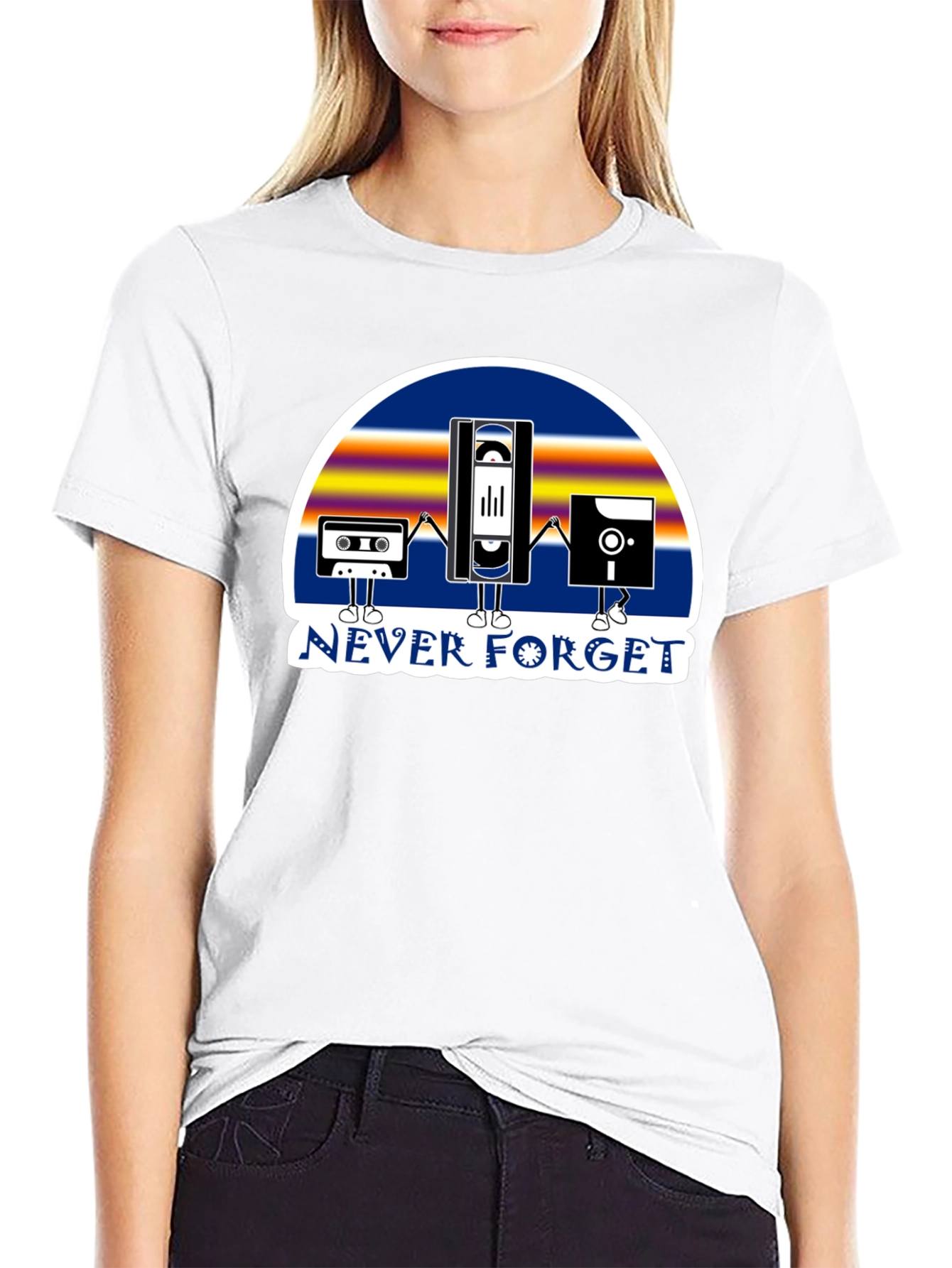 Retro Tech Never Forget Graphic T-Shirt