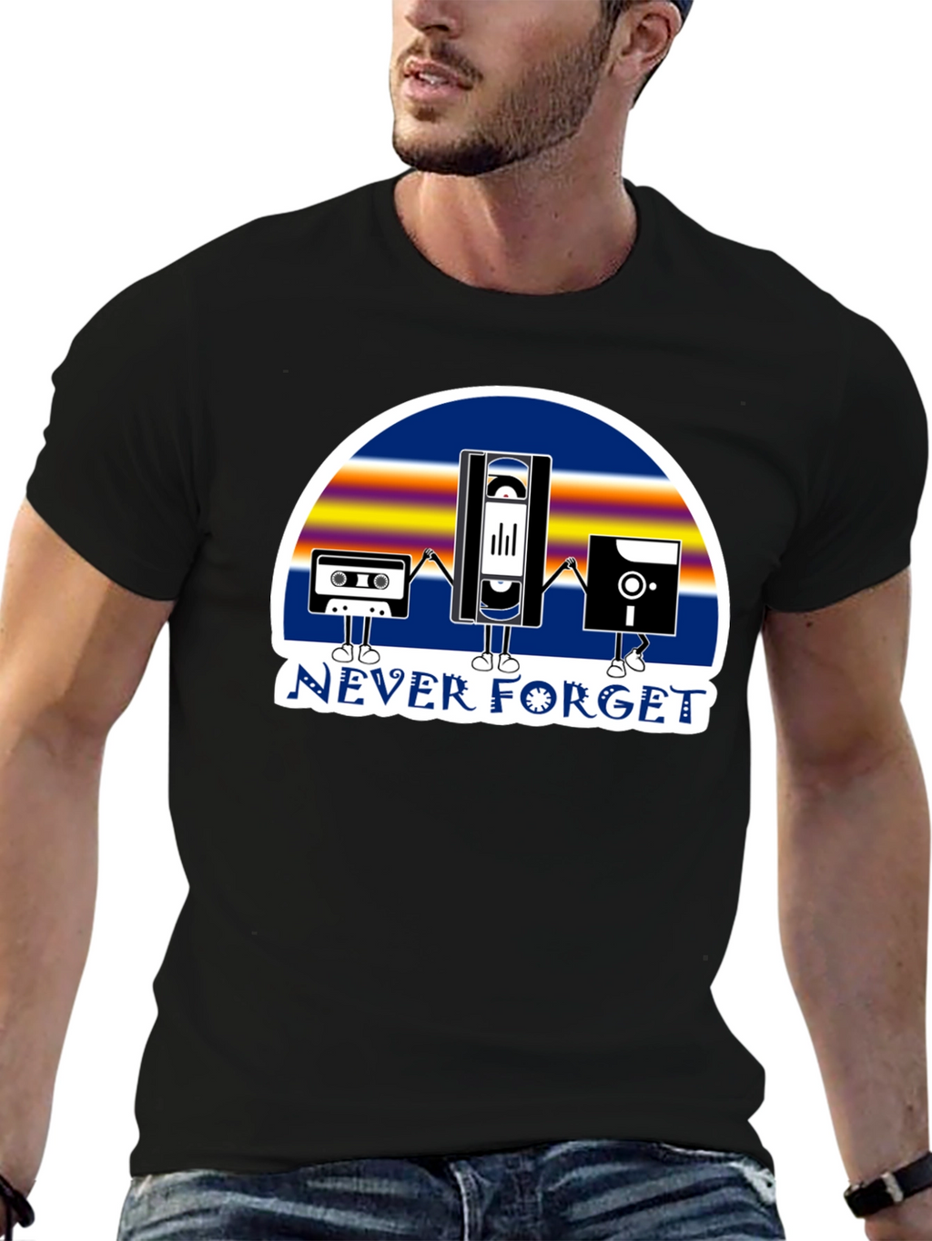 Retro Tech Never Forget Graphic T-Shirt