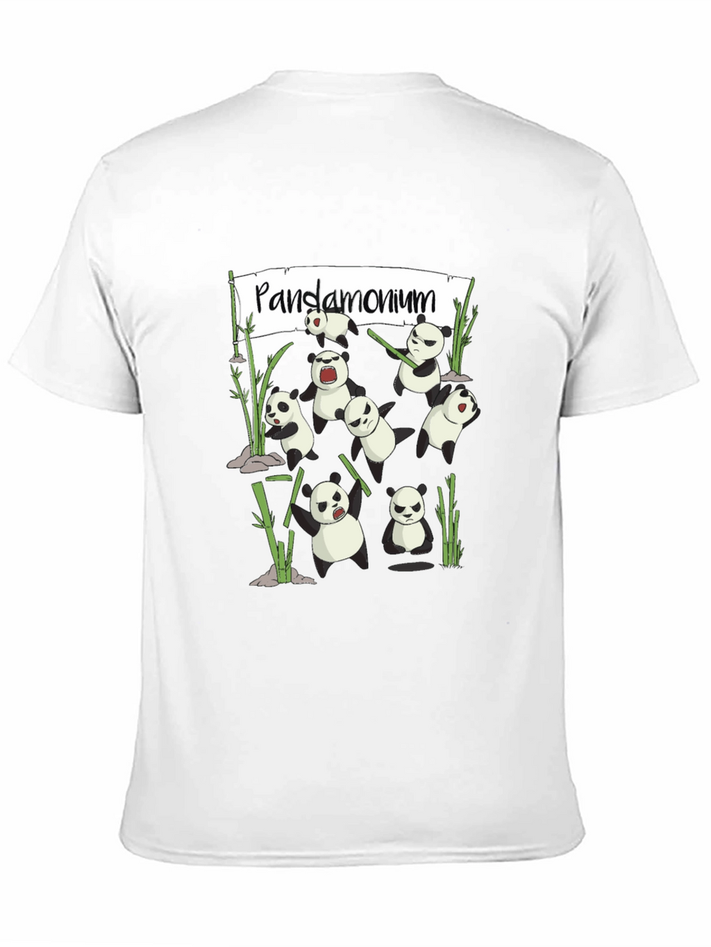 Pandamonium Panda Bear T-Shirt Funny Cartoon Graphic Tee