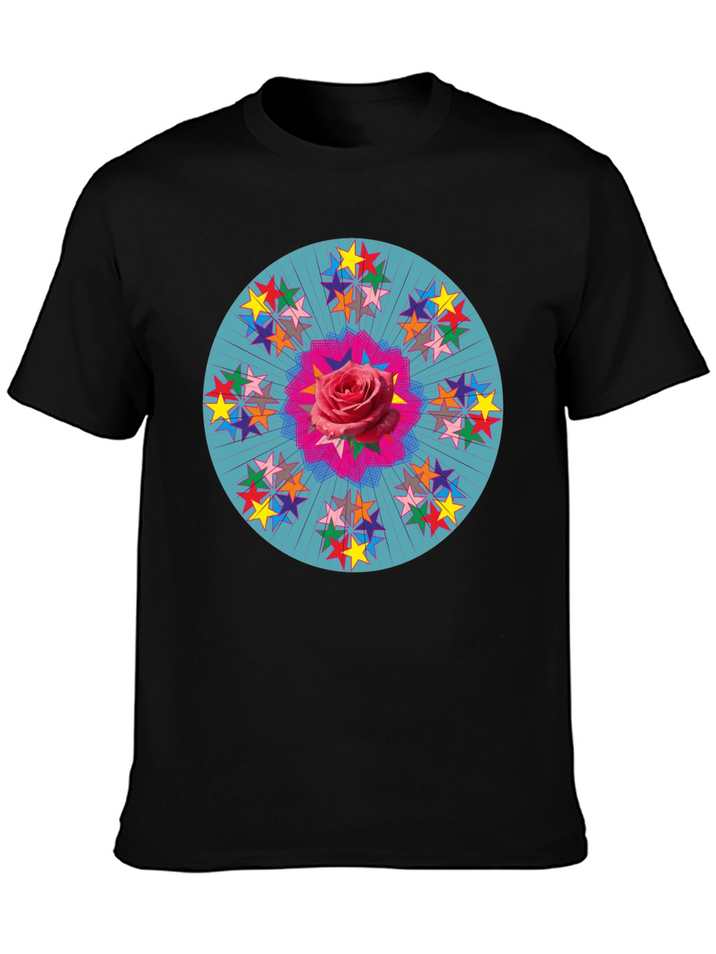 Rose Star Mandala Graphic T-Shirt
