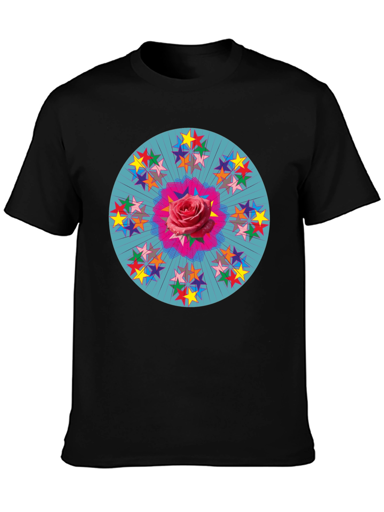Rose Star Mandala Graphic T-Shirt