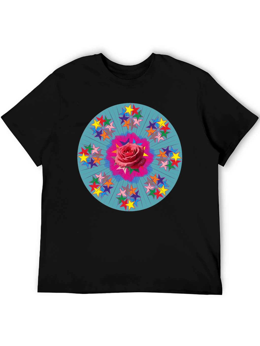 Rose Star Mandala Graphic T-Shirt