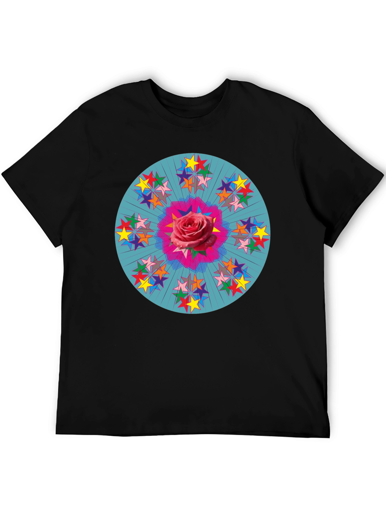 Rose Star Mandala Graphic T-Shirt