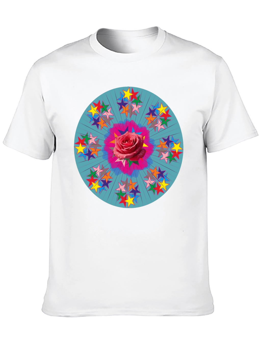 Rose Star Mandala Graphic T-Shirt
