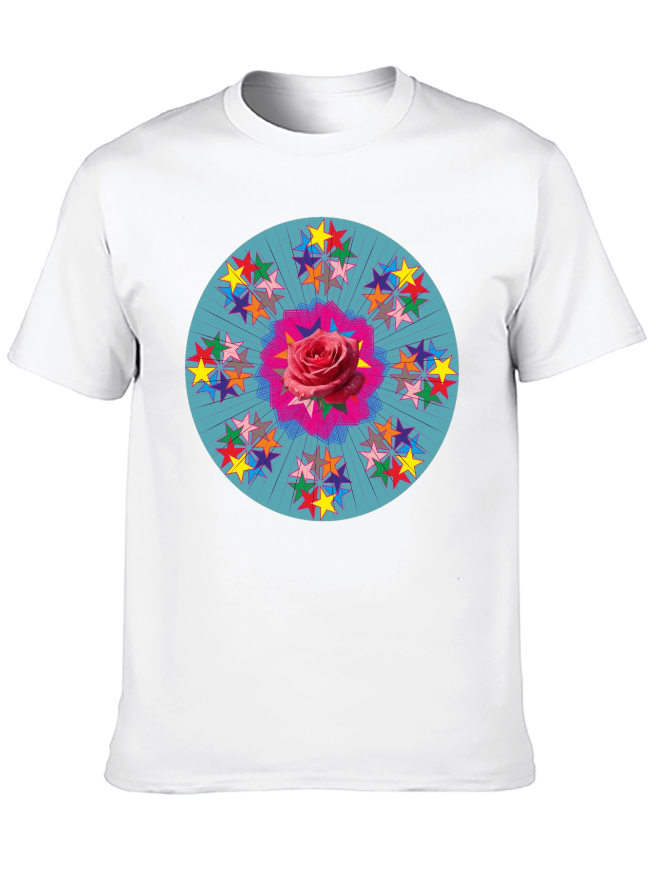 Rose Star Mandala Graphic T-Shirt