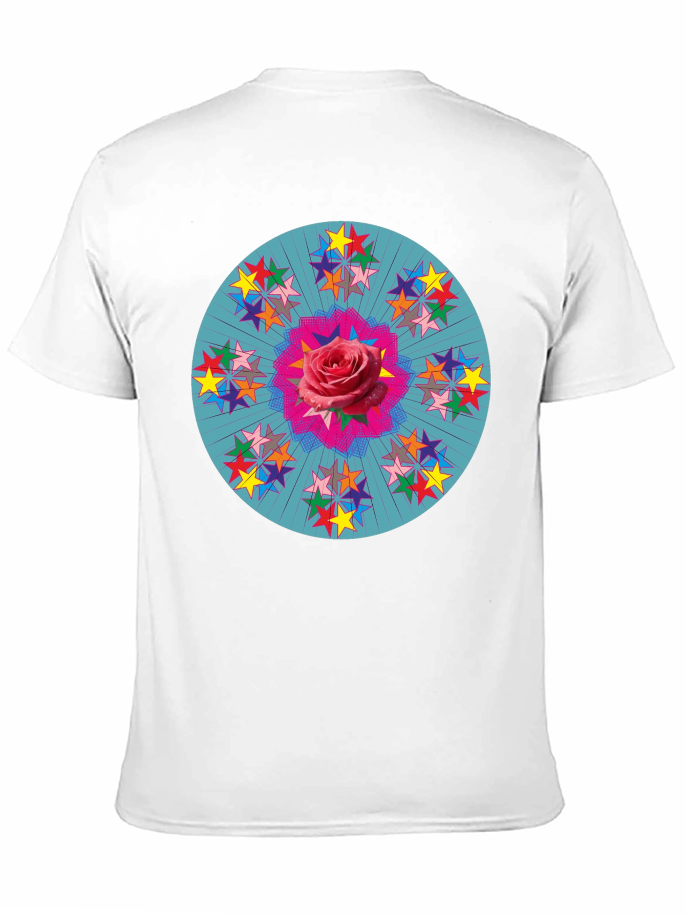 Rose Star Mandala Graphic T-Shirt