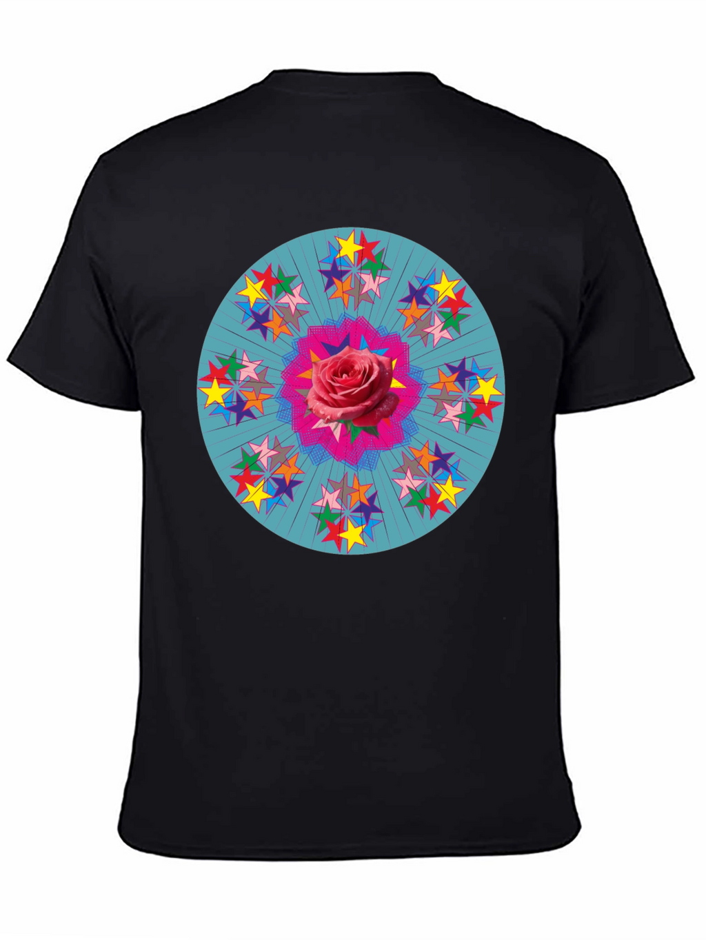 Rose Star Mandala Graphic T-Shirt