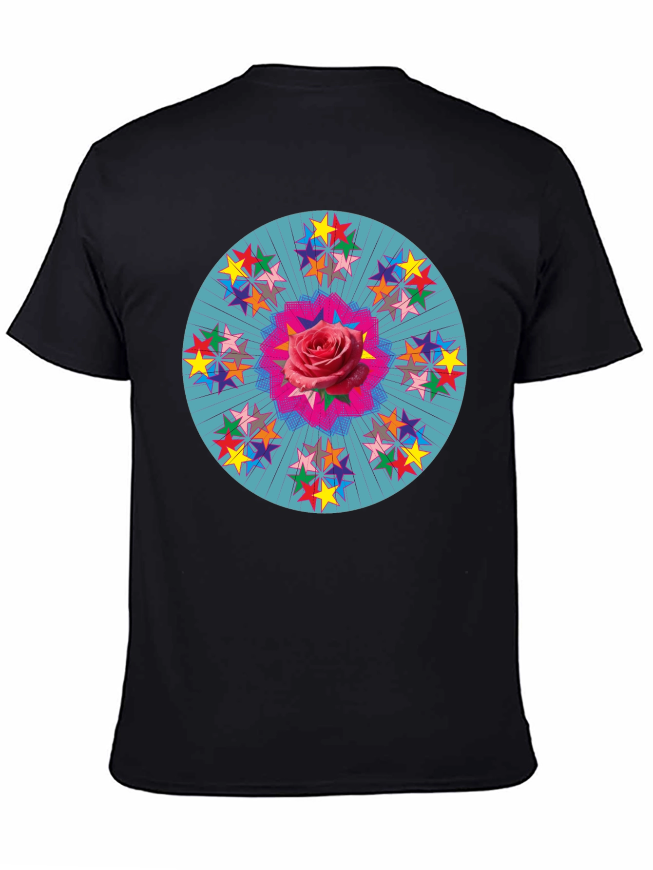 Rose Star Mandala Graphic T-Shirt