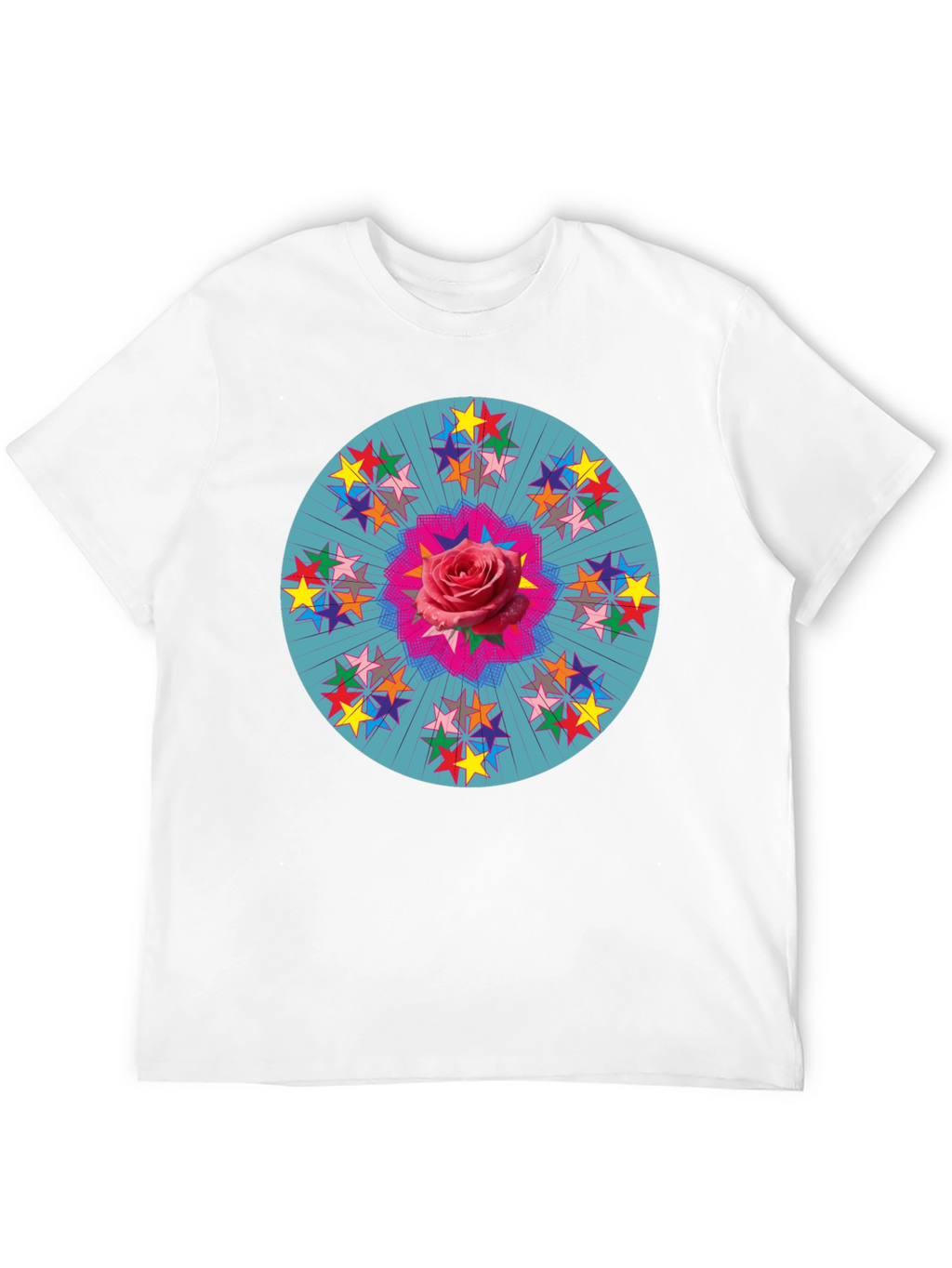 Rose Star Mandala Graphic T-Shirt