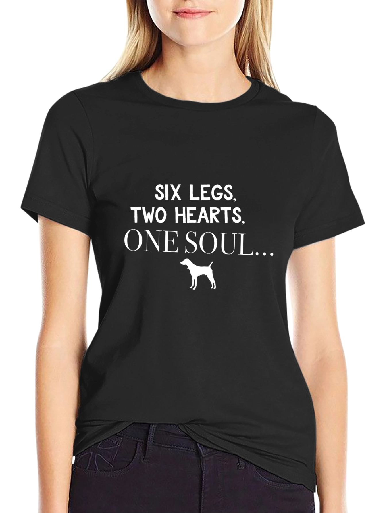 Six Legs Two Hearts One Soul T-Shirt - Dog Lover Tee