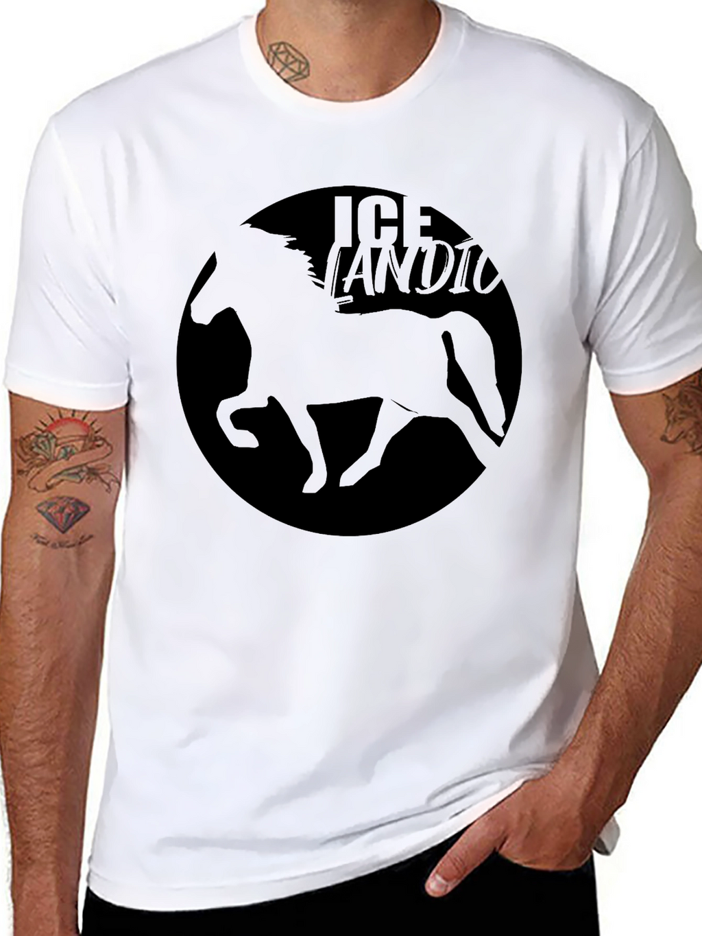 Icelandic Horse Black T-Shirt