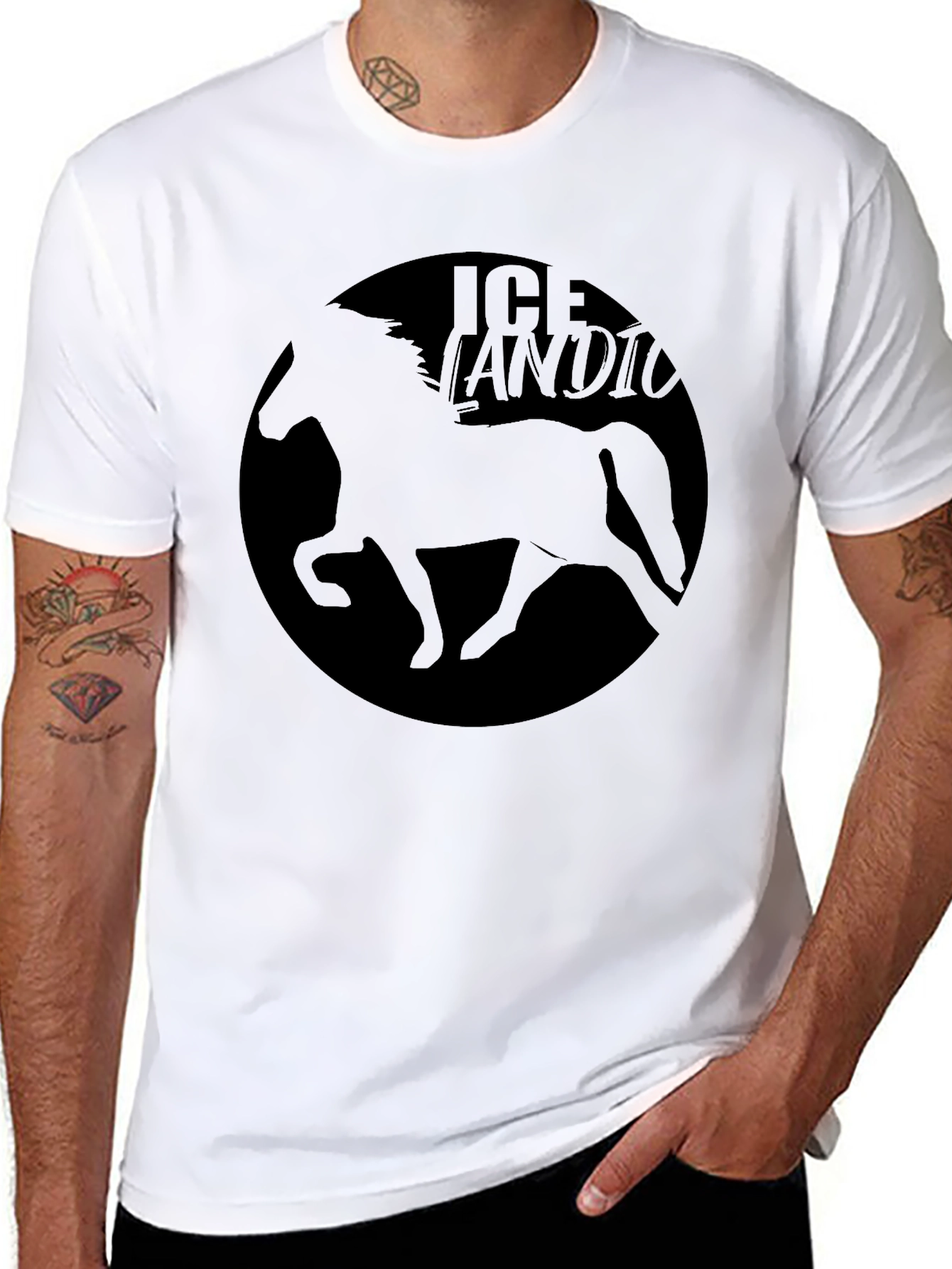 Icelandic Horse Black T-Shirt
