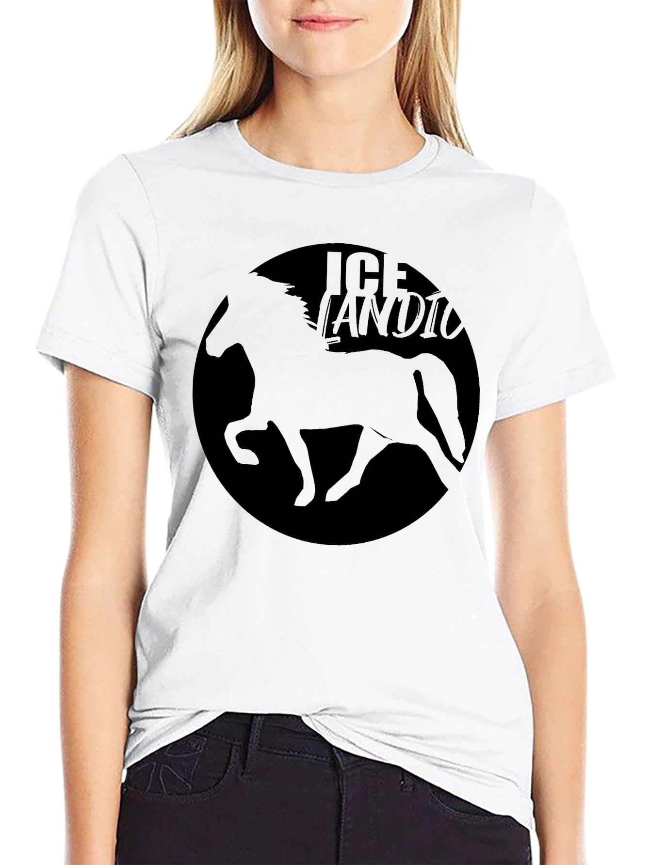 Icelandic Horse Black T-Shirt
