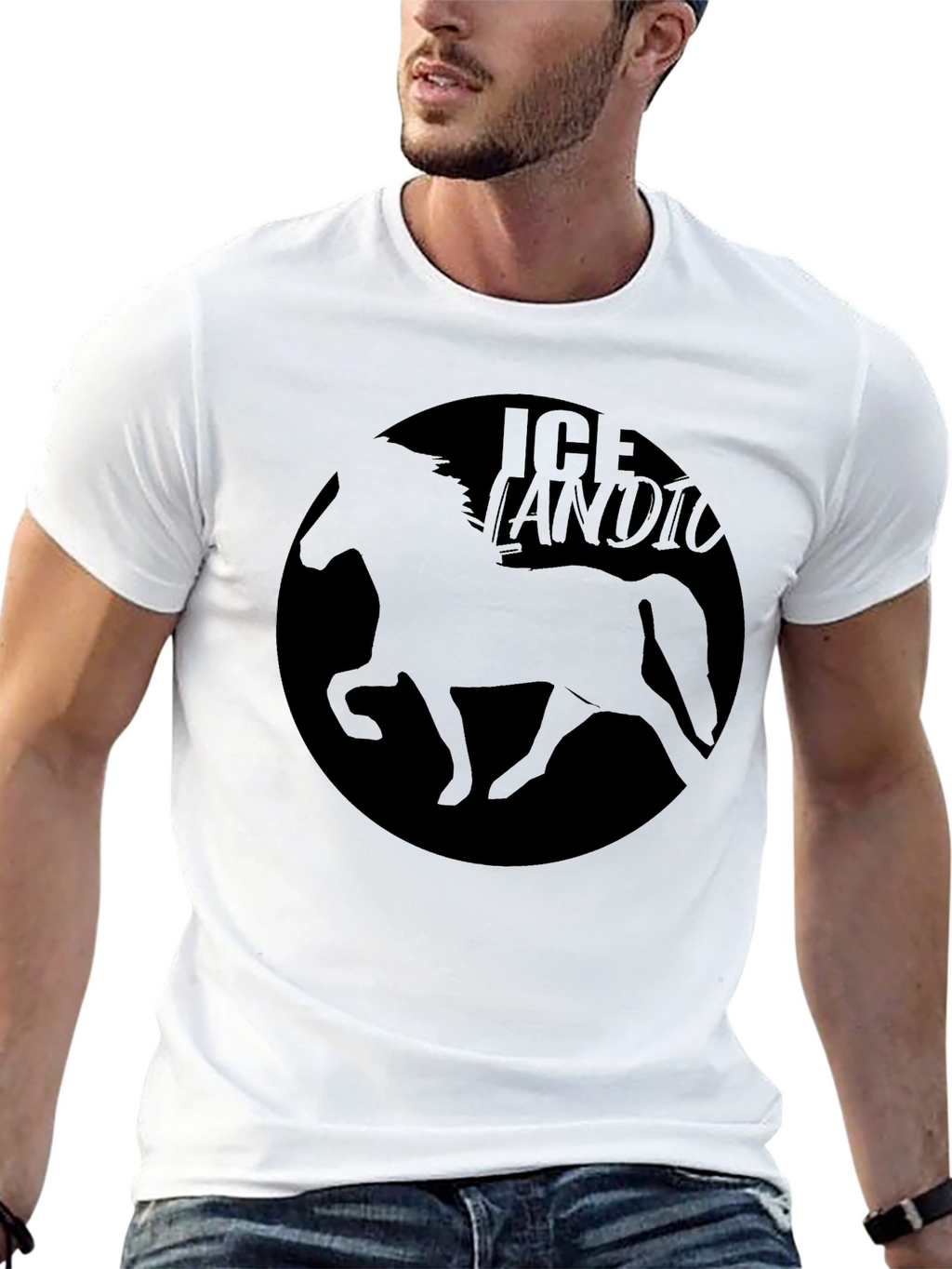 Icelandic Horse Black T-Shirt