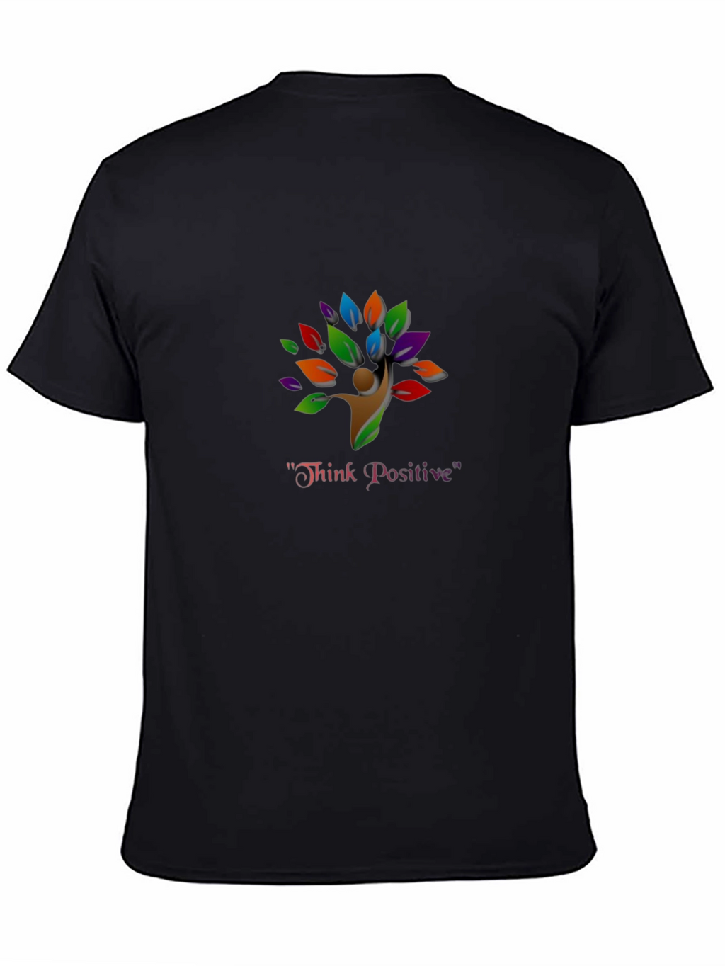 Think Positive Tree T-Shirt - Black