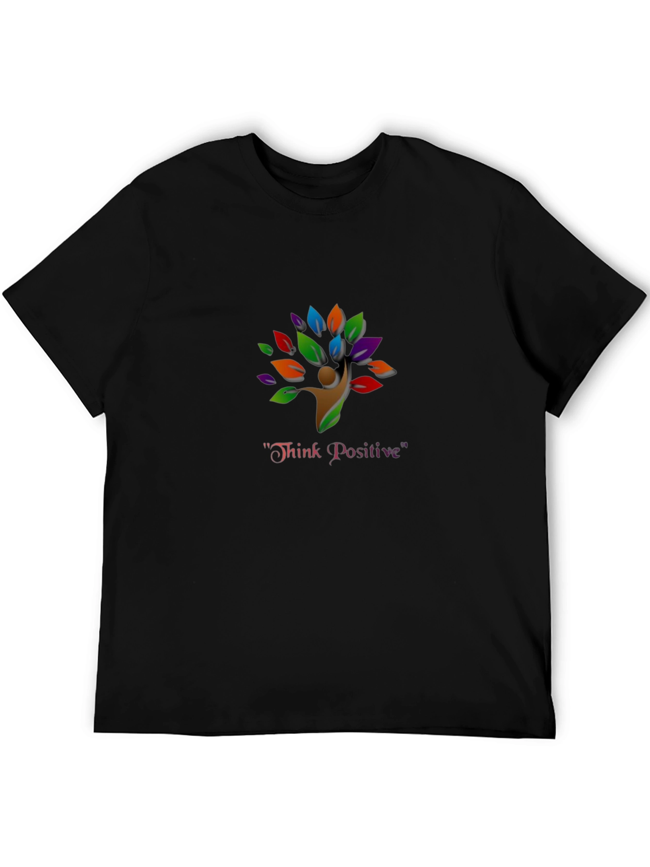 Think Positive Tree T-Shirt - Black