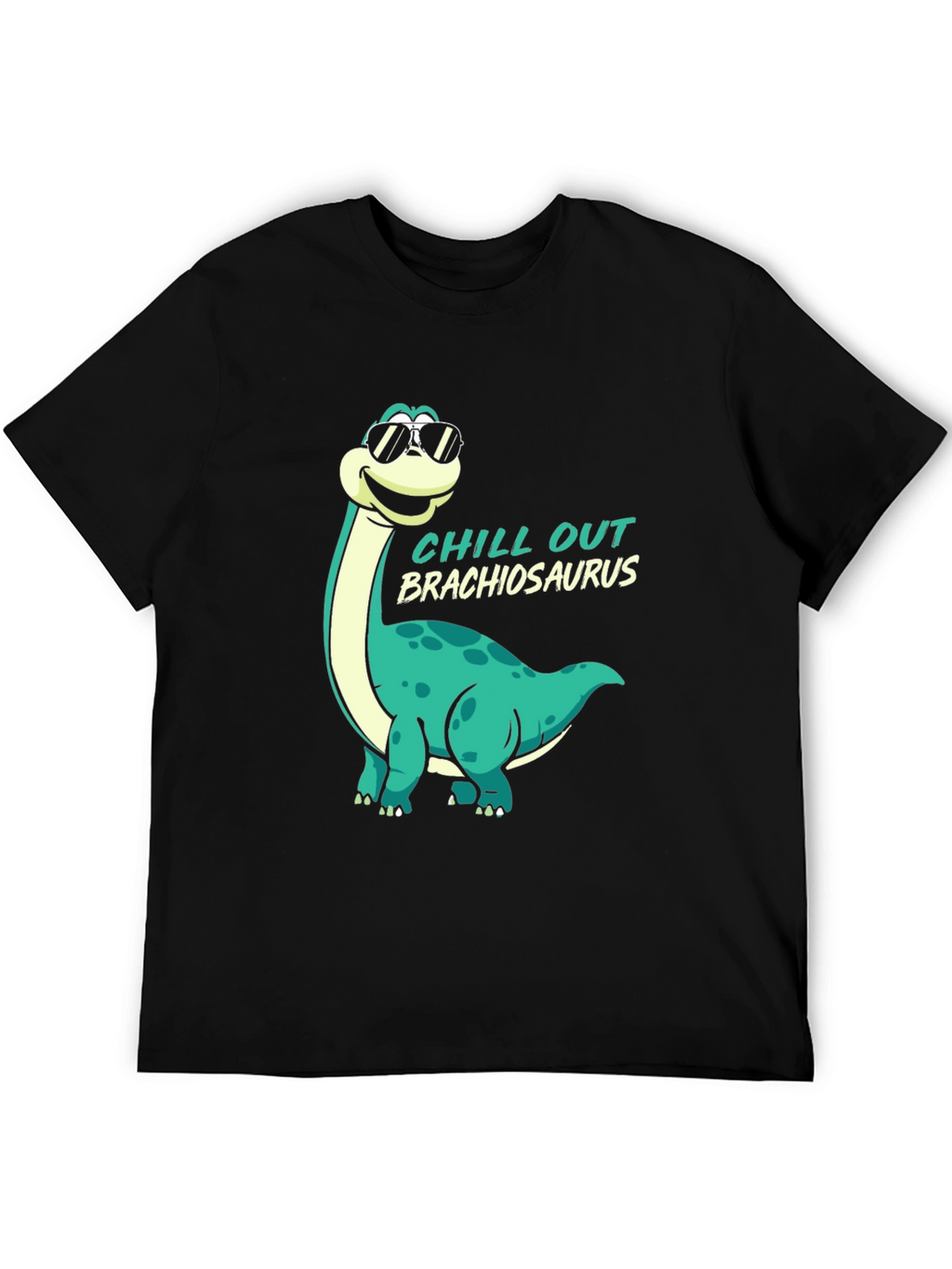 Chill Out Brachiosaurus Black T-Shirt