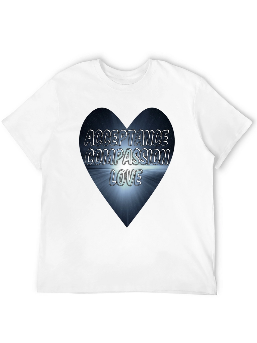 Acceptance Compassion Love Heart Graphic Tee