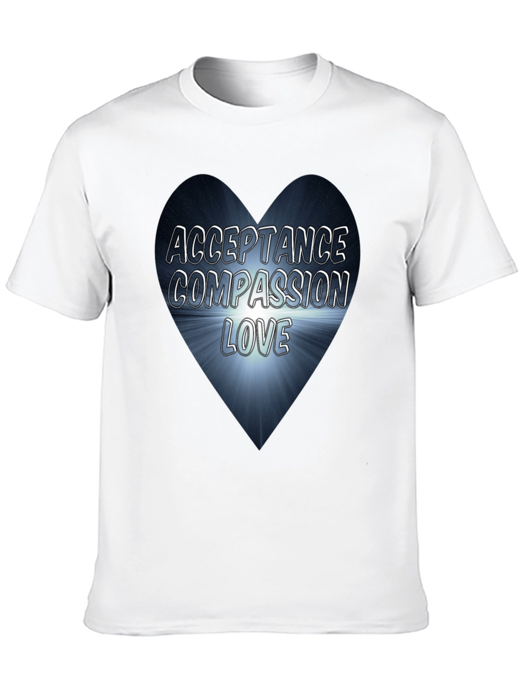 Acceptance Compassion Love Heart Graphic Tee