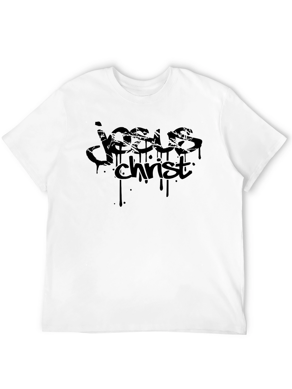 Jesus Christ Graffiti Style Black T-Shirt