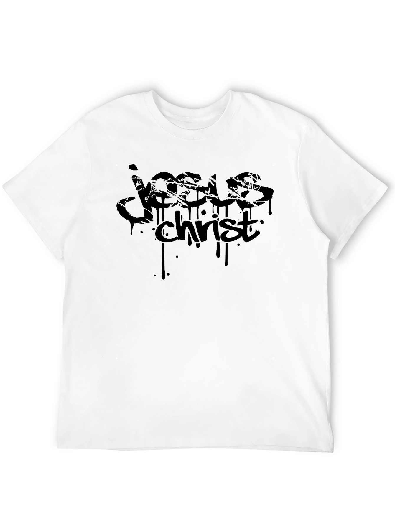 Jesus Christ Graffiti Style Black T-Shirt