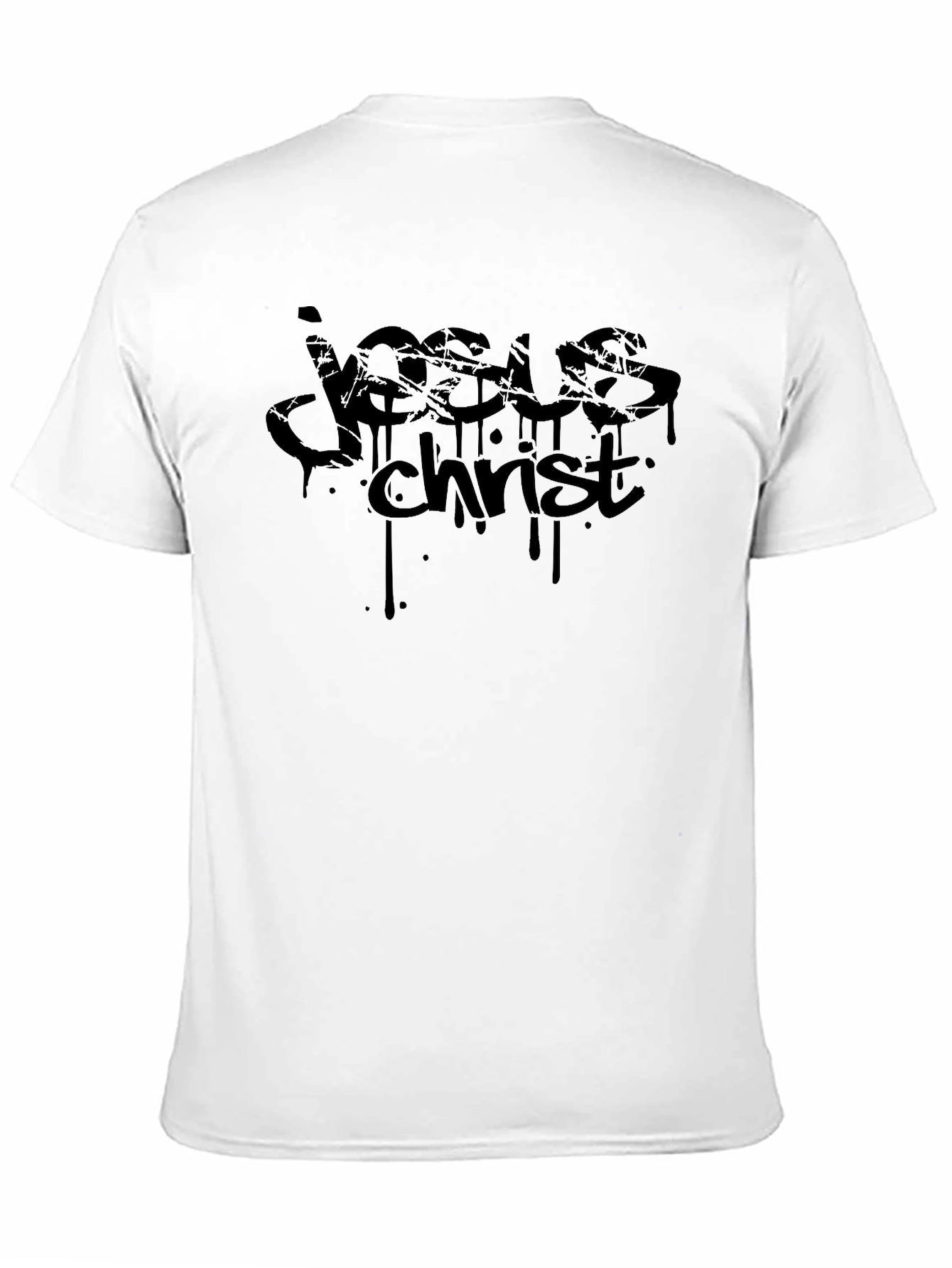 Jesus Christ Graffiti Style Black T-Shirt