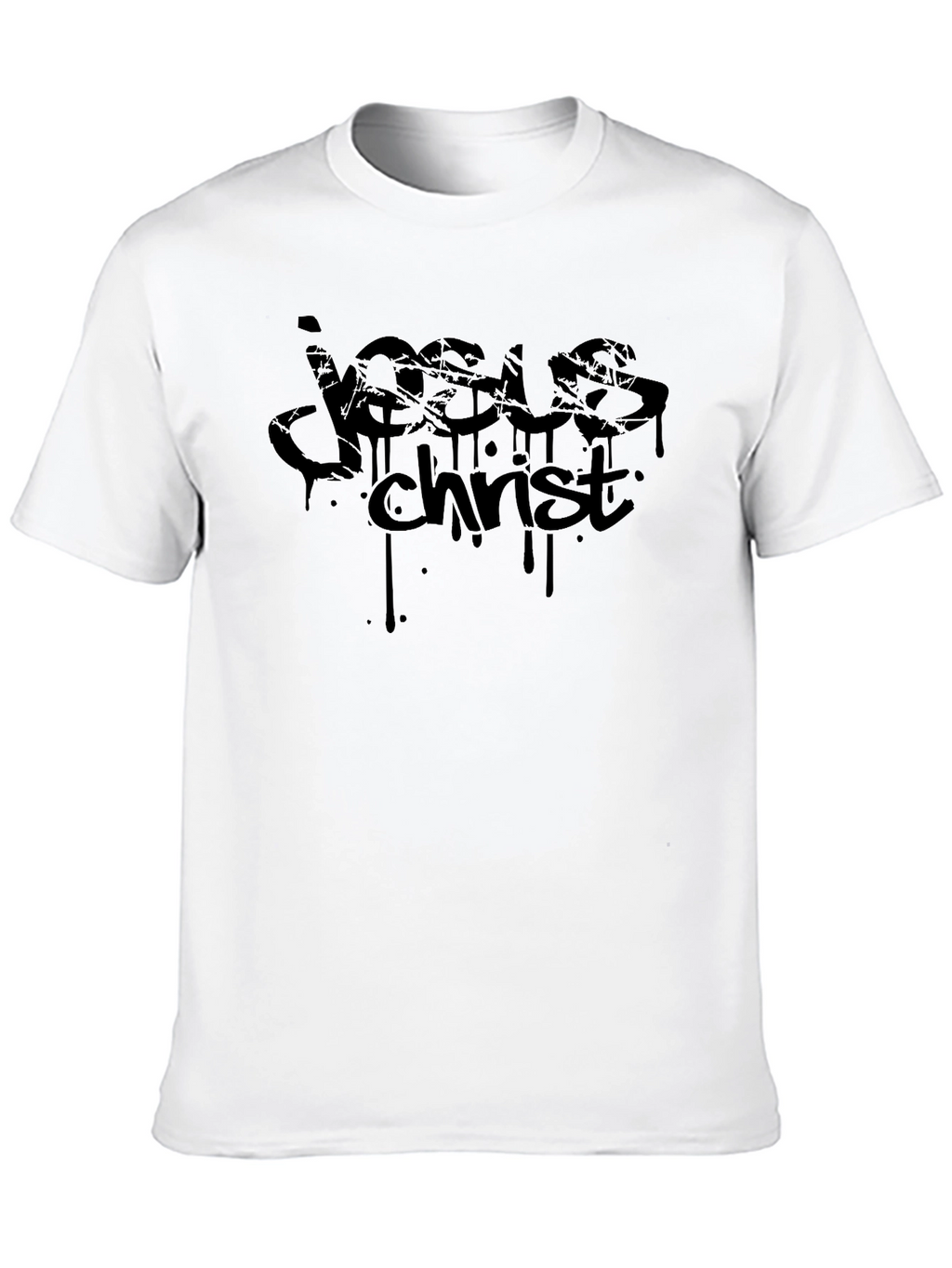 Jesus Christ Graffiti Style Black T-Shirt