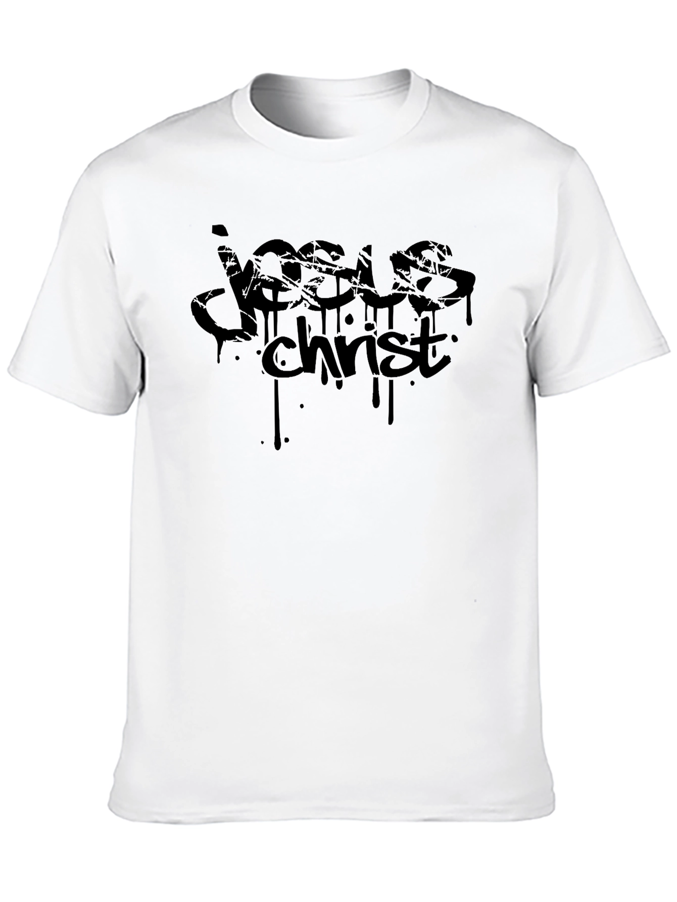 Jesus Christ Graffiti Style Black T-Shirt