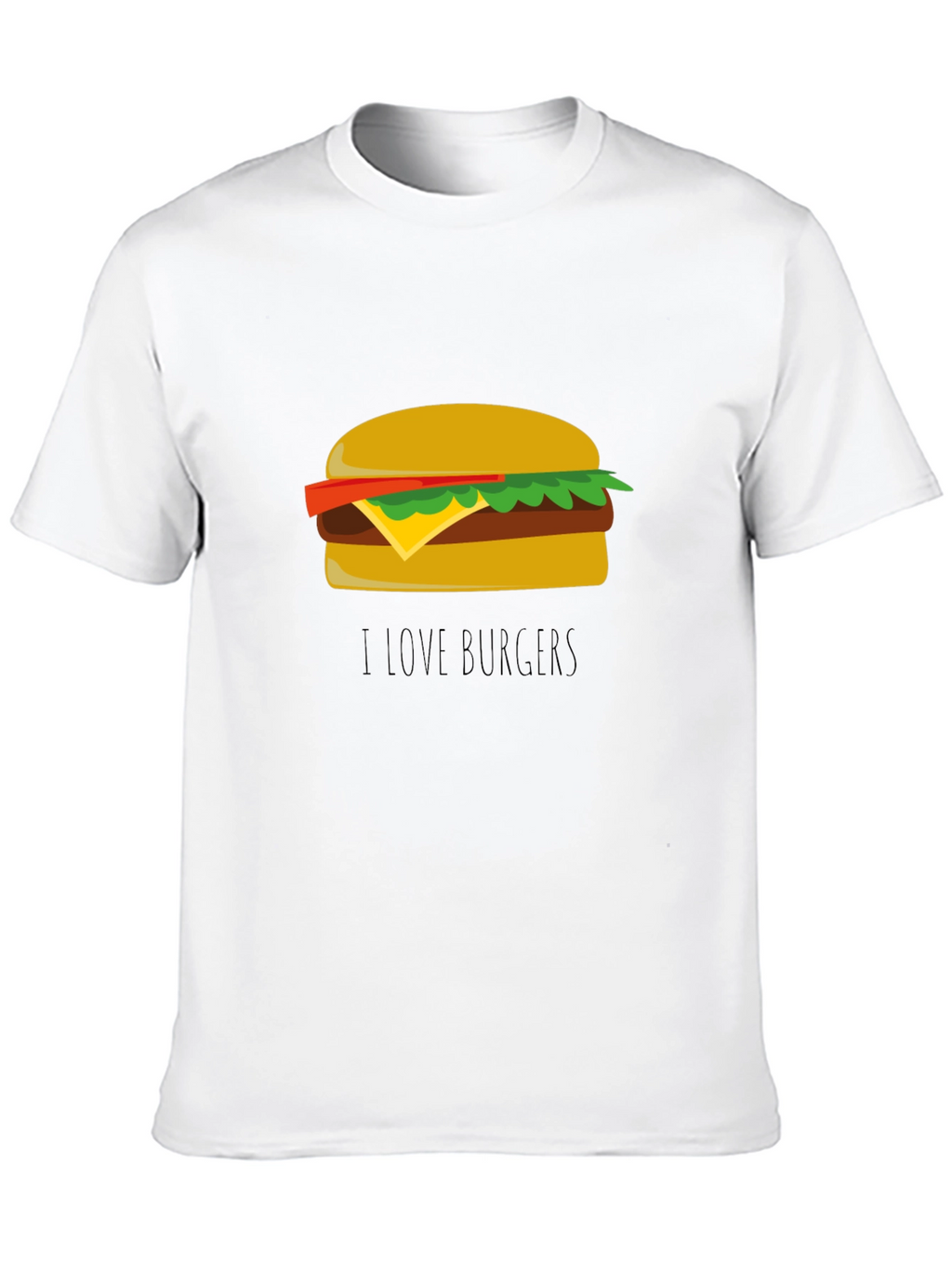 I Love Burgers T-Shirt - Casual Black Tee