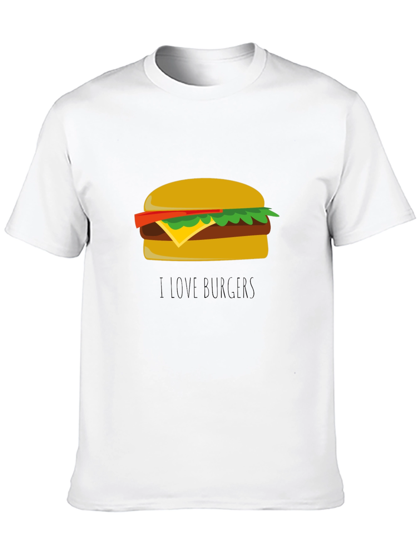 I Love Burgers T-Shirt - Casual Black Tee