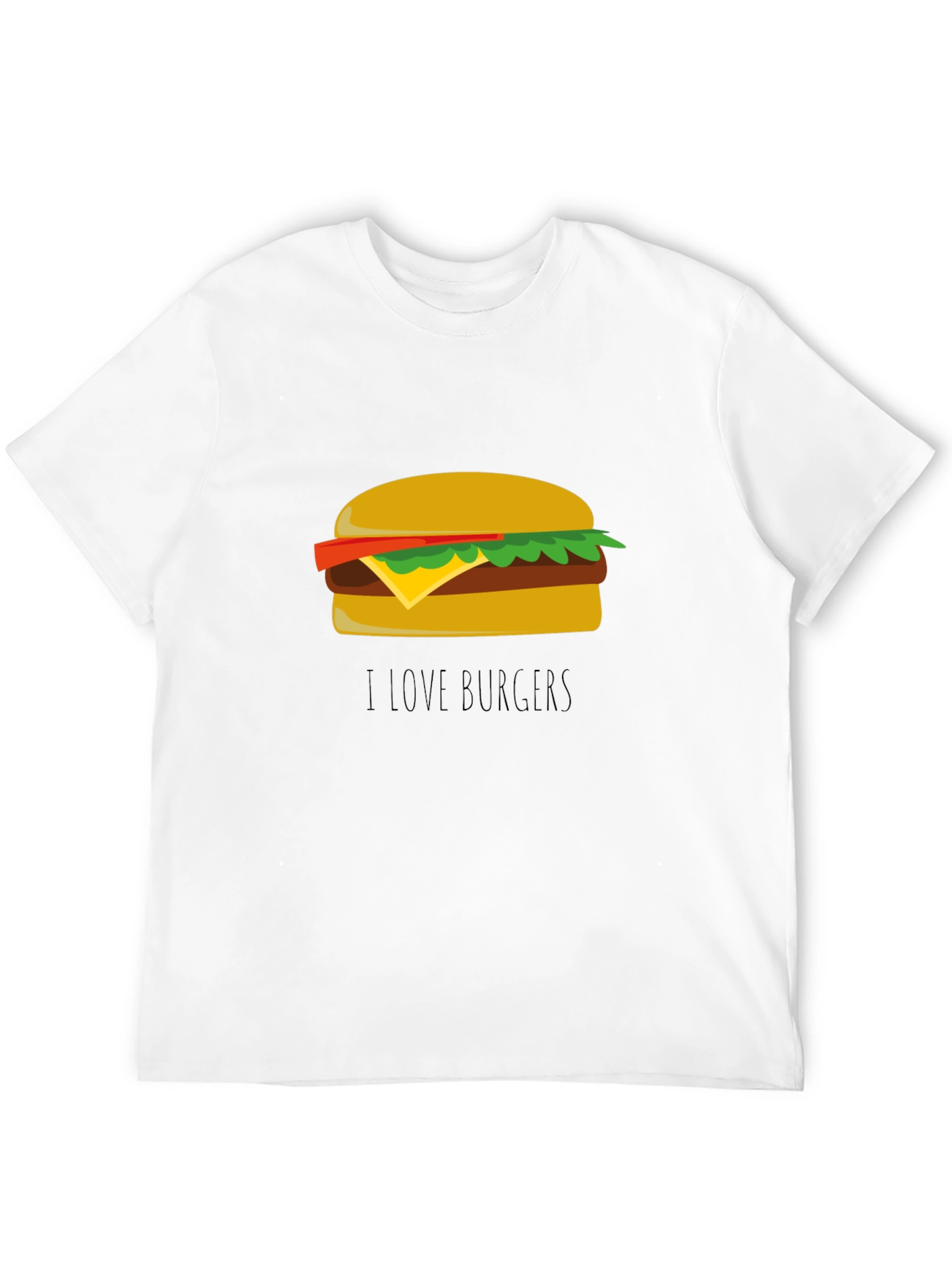 I Love Burgers T-Shirt - Casual Black Tee