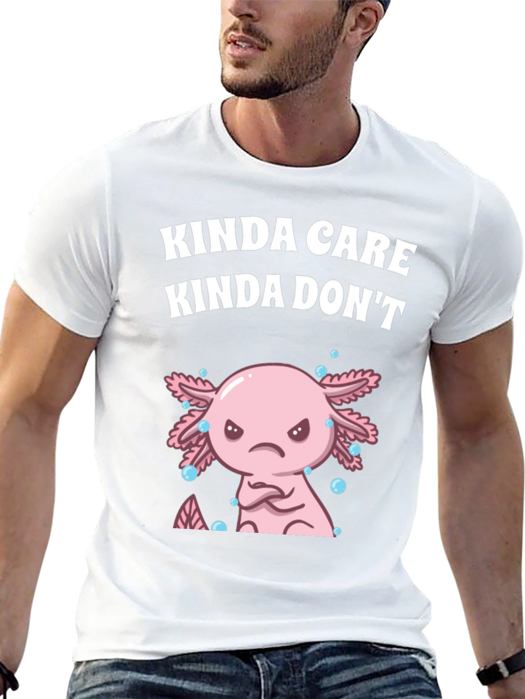 Kinda Care Axolotl Graphic T-Shirt