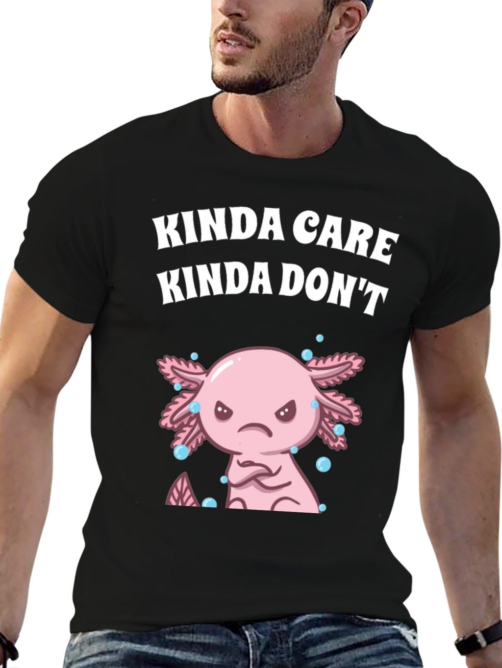 Kinda Care Axolotl Graphic T-Shirt