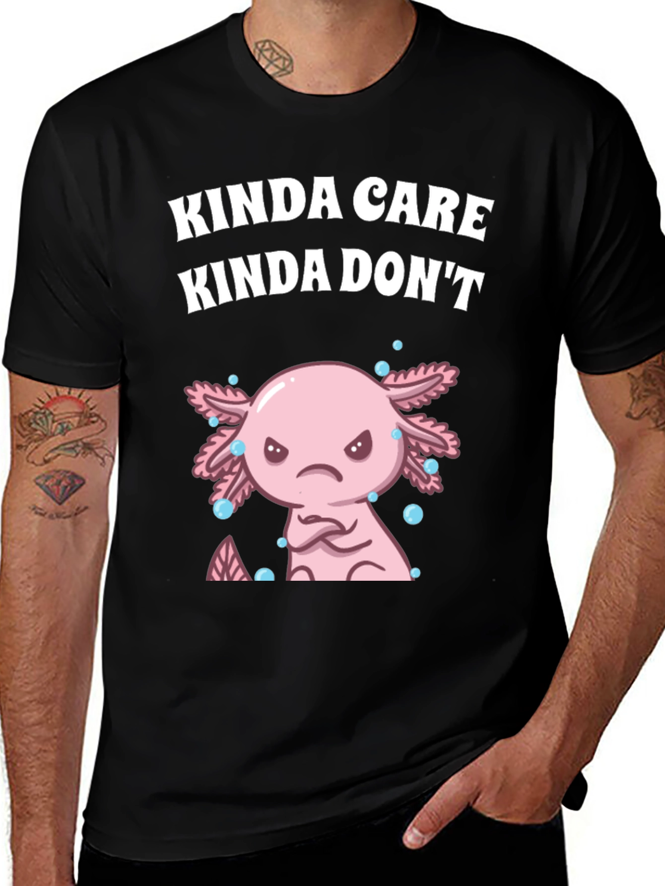 Kinda Care Axolotl Graphic T-Shirt
