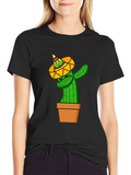 Dabbing Cactus T-Shirt - Funny Graphic Tee