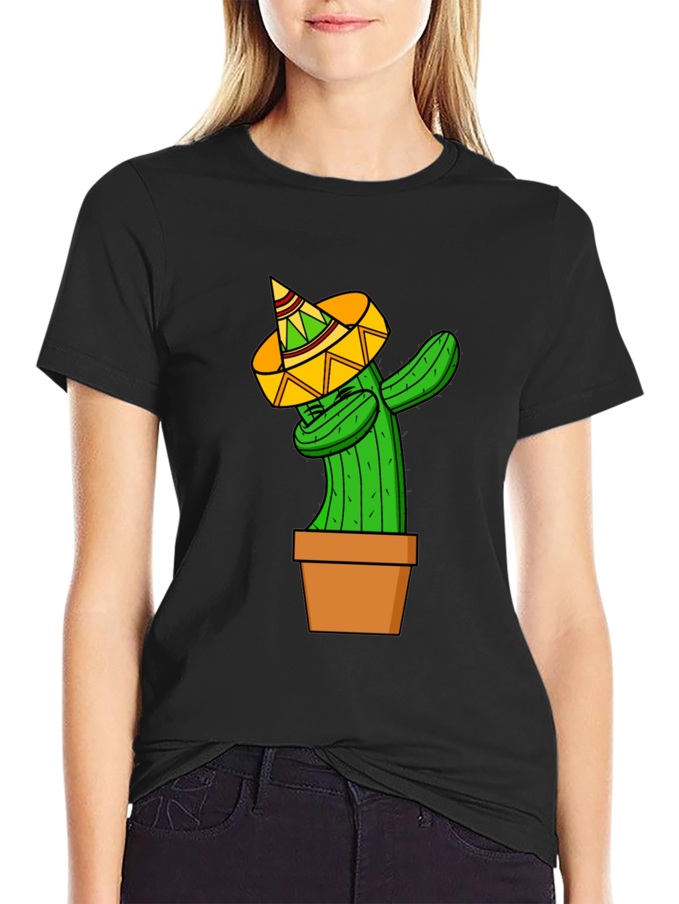 Dabbing Cactus T-Shirt - Funny Graphic Tee