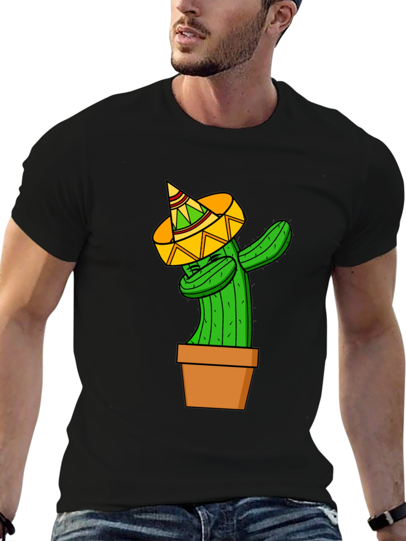 Dabbing Cactus T-Shirt - Funny Graphic Tee