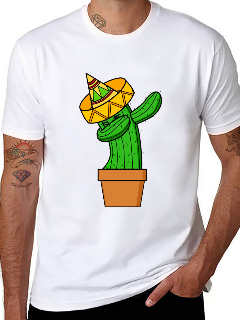 Dabbing Cactus T-Shirt - Funny Graphic Tee