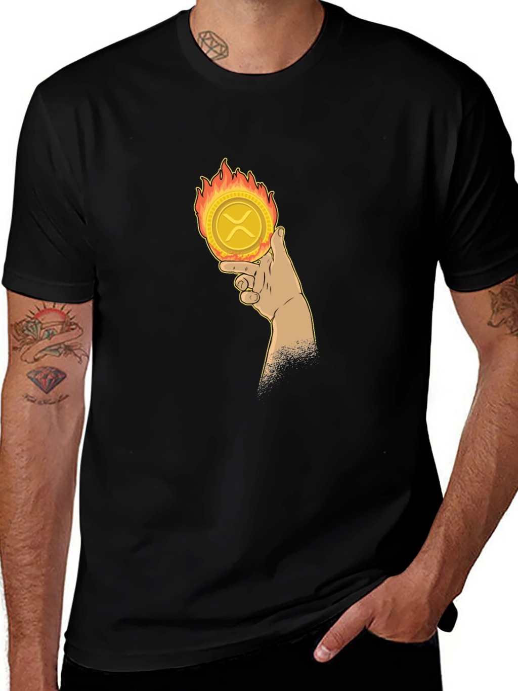Crypto Coin Tee: XRP on Fire!