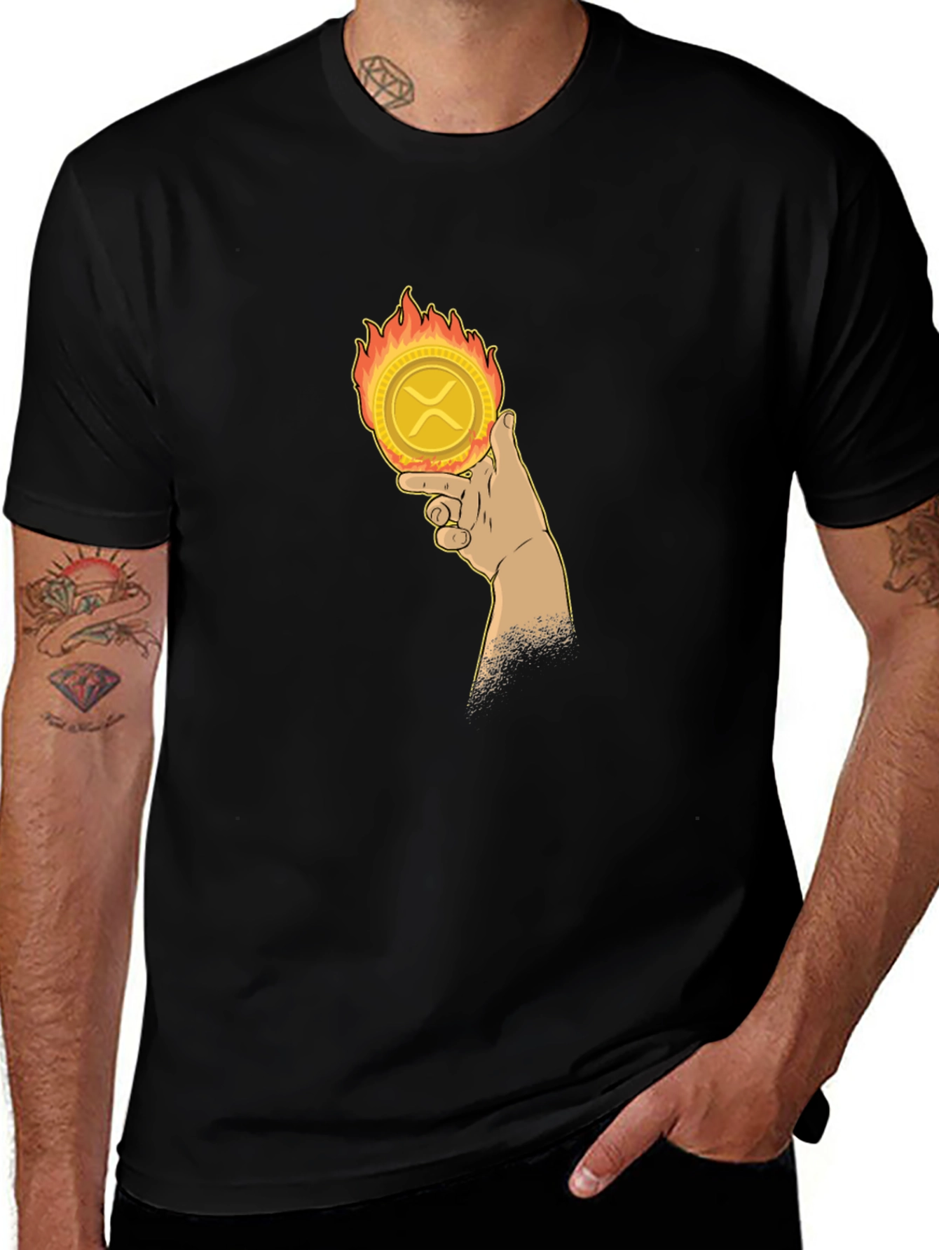 Crypto Coin Tee: XRP on Fire!