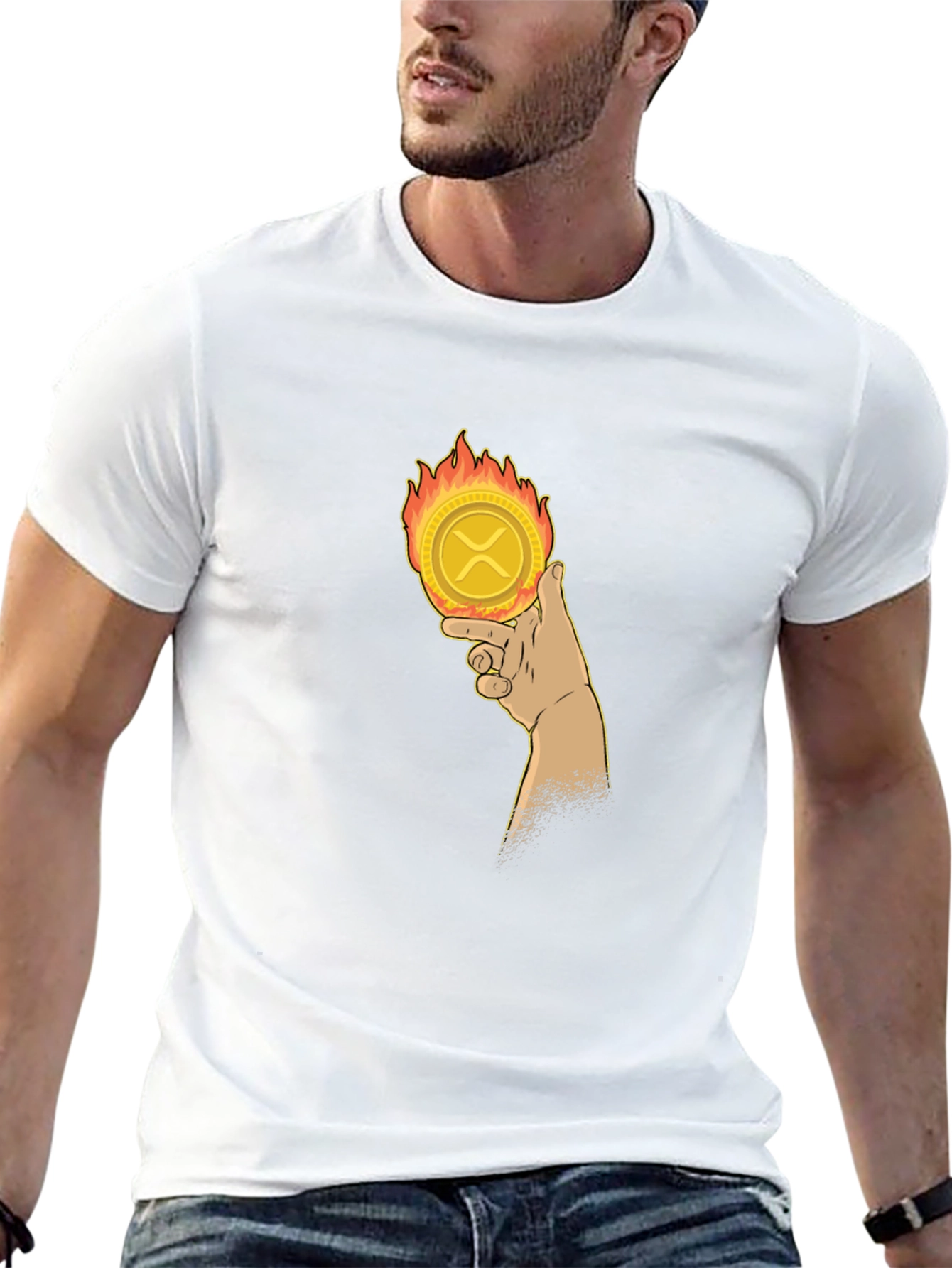 Crypto Coin Tee: XRP on Fire!
